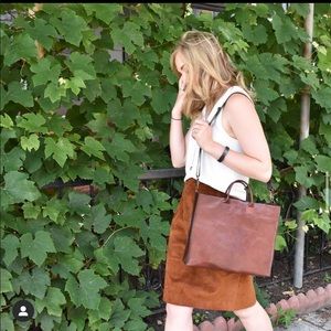 Danier Genuine Suede Vintage Leather Skirt